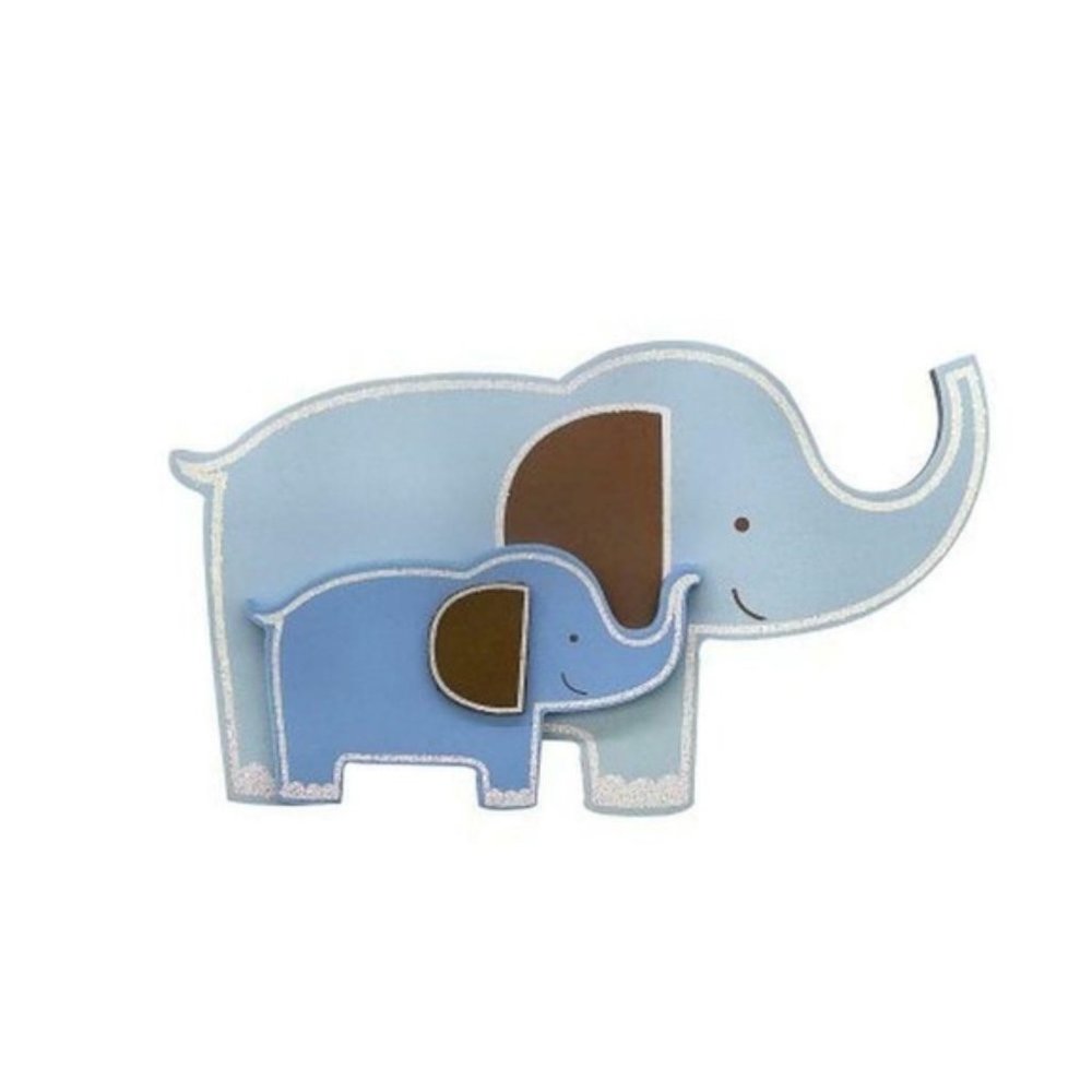 BABIES"R"US BLUE WOODEN ELEPHANT NURSERY DECOR